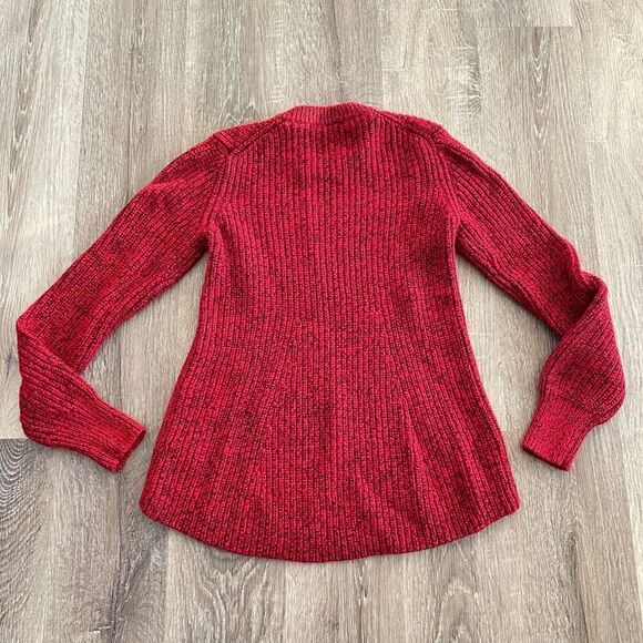 Athleta Sierra Crew Sweater Marled Candy Red - Size: XS - Picture 5 of 6